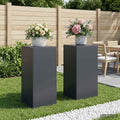 vidaXL Stojak na rośliny 2 pcs antracytowy 40 x 40 x 80 cm