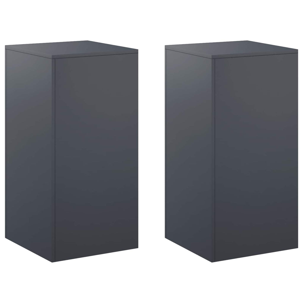 vidaXL Stojak na rośliny 2 pcs antracytowy 40 x 40 x 80 cm