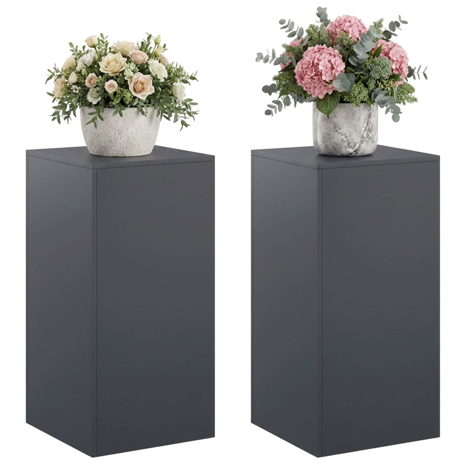 vidaXL Stojak na rośliny 2 pcs antracytowy 40 x 40 x 80 cm