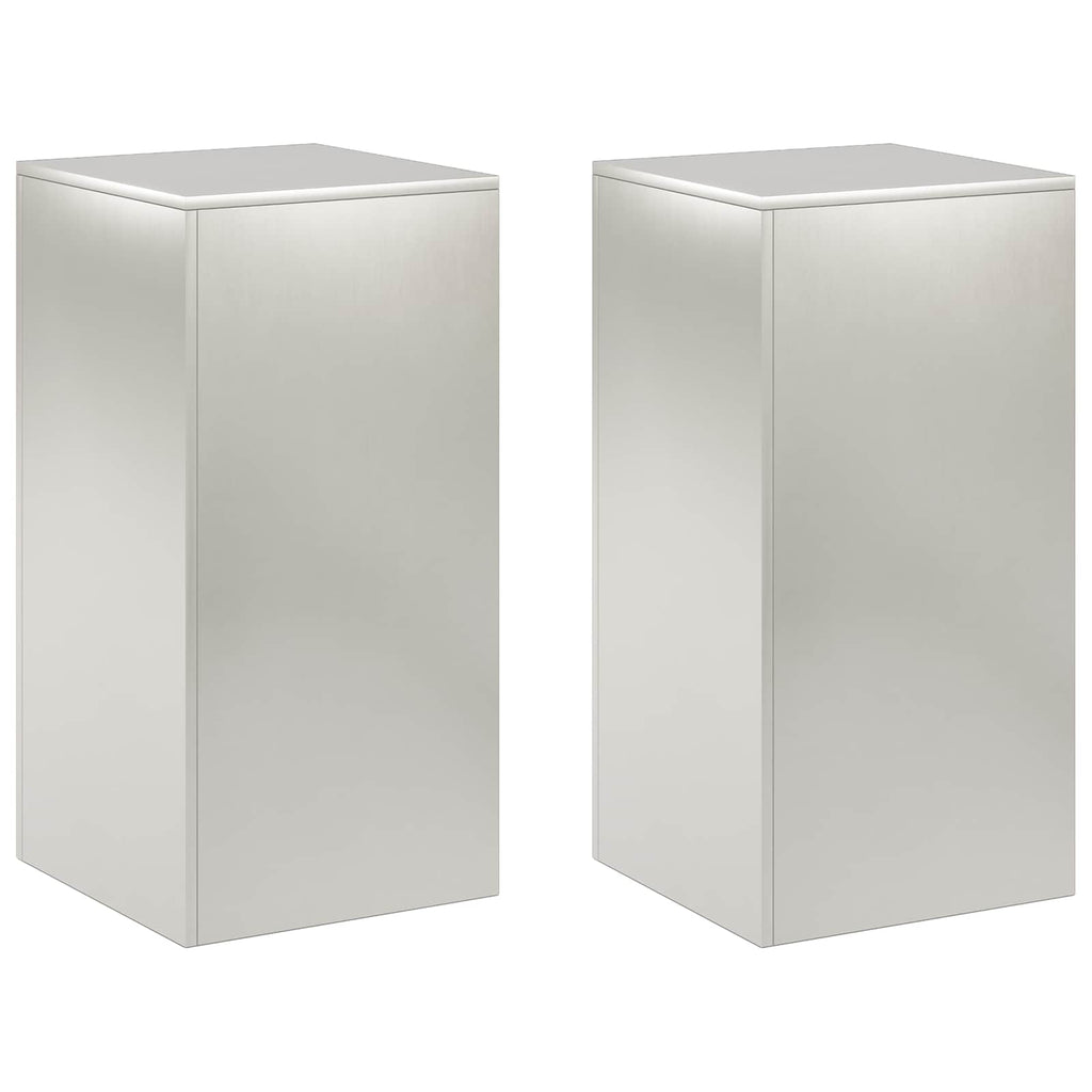 vidaXL Stojak na rośliny 2 pcs srebrny 40 x 40 x 80 cm Stal