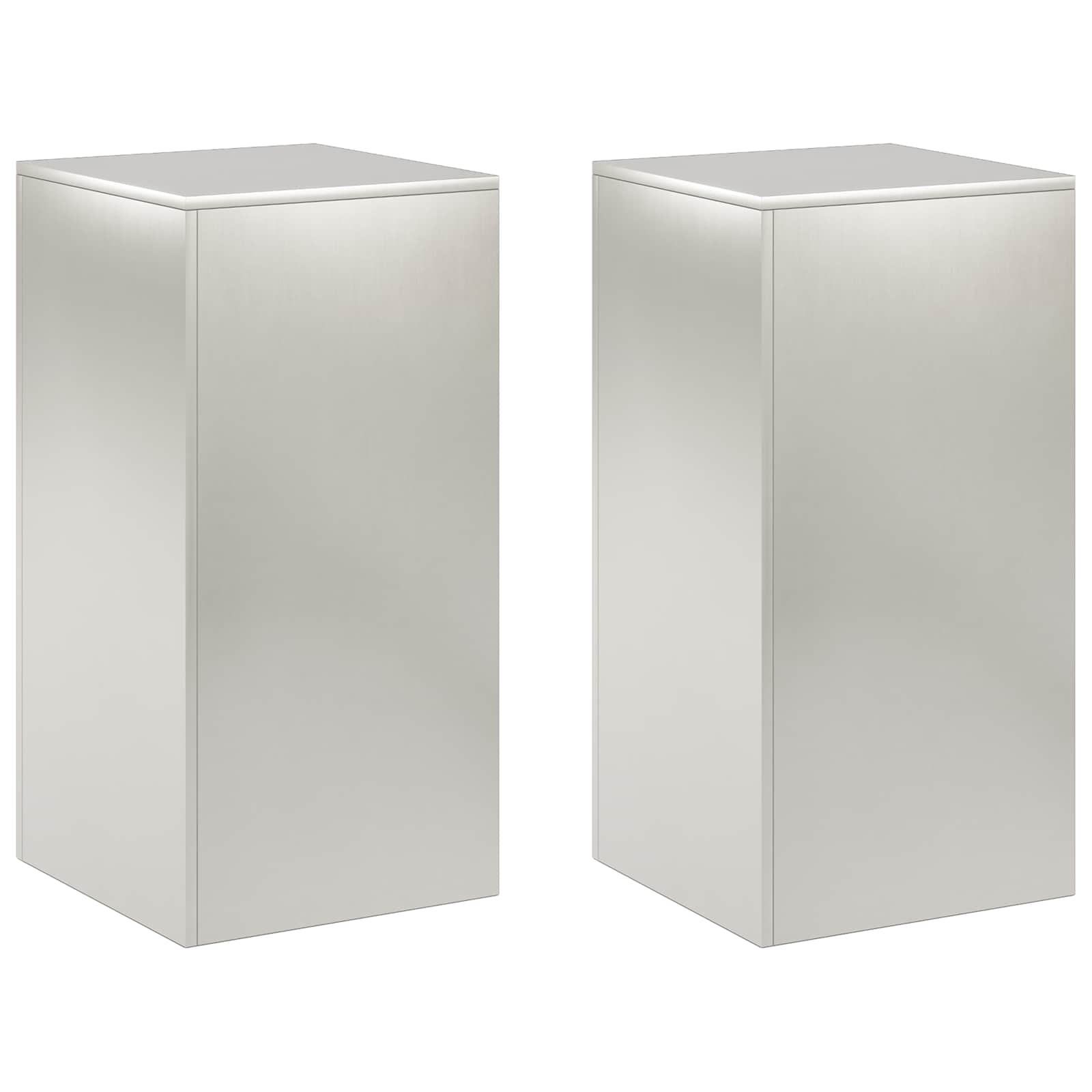 vidaXL Stojak na rośliny 2 pcs srebrny 40 x 40 x 80 cm Stal