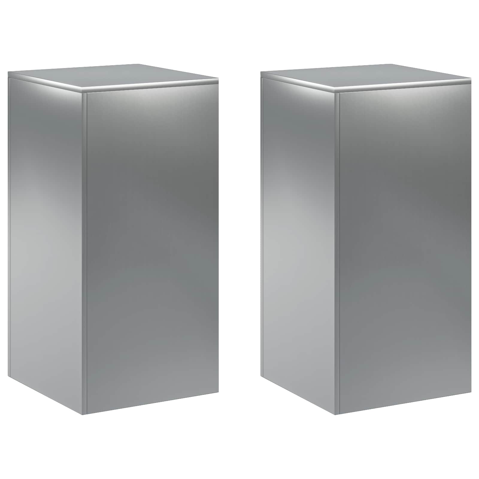 vidaXL Stojak na rośliny 2 pcs srebrny 40 x 40 x 80 cm Stal nierdzewna