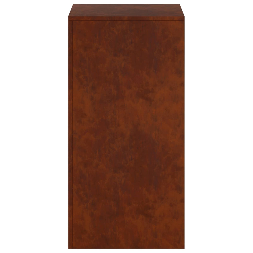 vidaXL Stojak na rośliny 2 pcs Rdzawy 40 x 40 x 80 cm Stal kortenowska