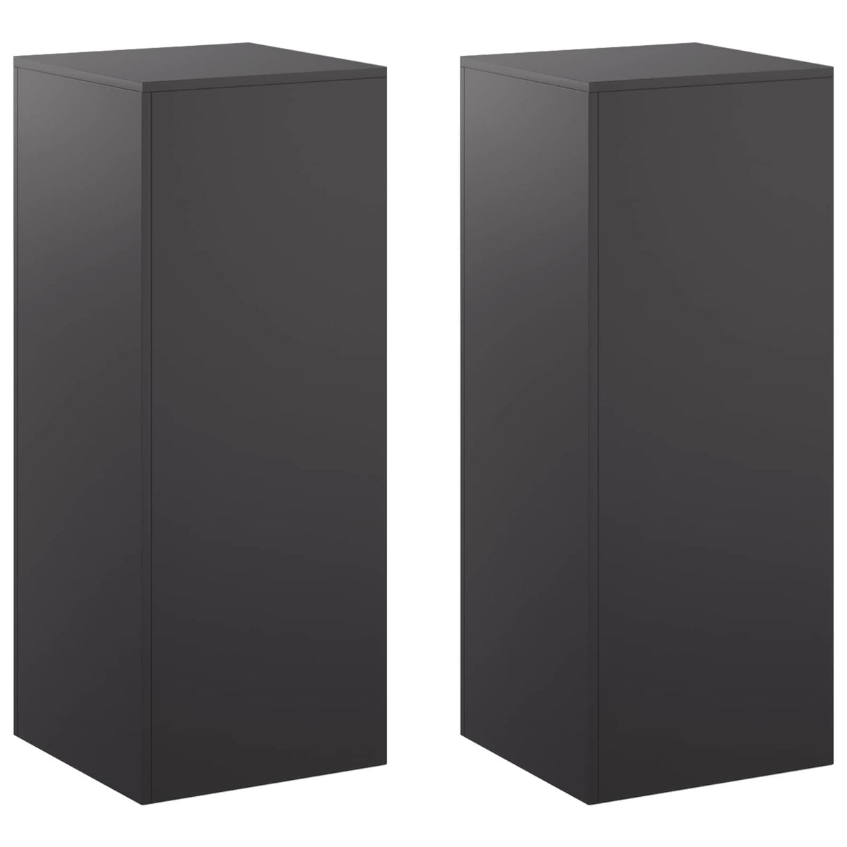 vidaXL Stojak na rośliny 2 pcs Czarny 40 x 40 x 100 cm Stal