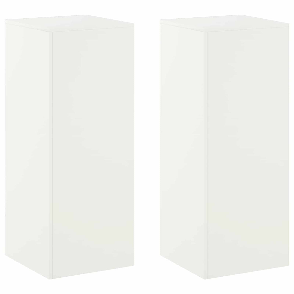 vidaXL Stojak na rośliny 2 pcs Biały 40 x 40 x 100 cm Stal