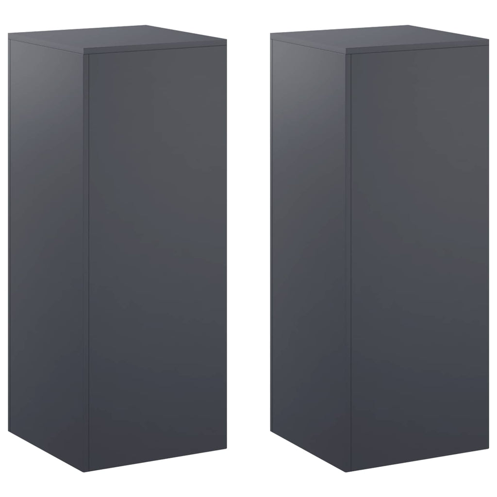 vidaXL Stojak na rośliny 2 pcs antracytowy 40 x 40 x 100 cm