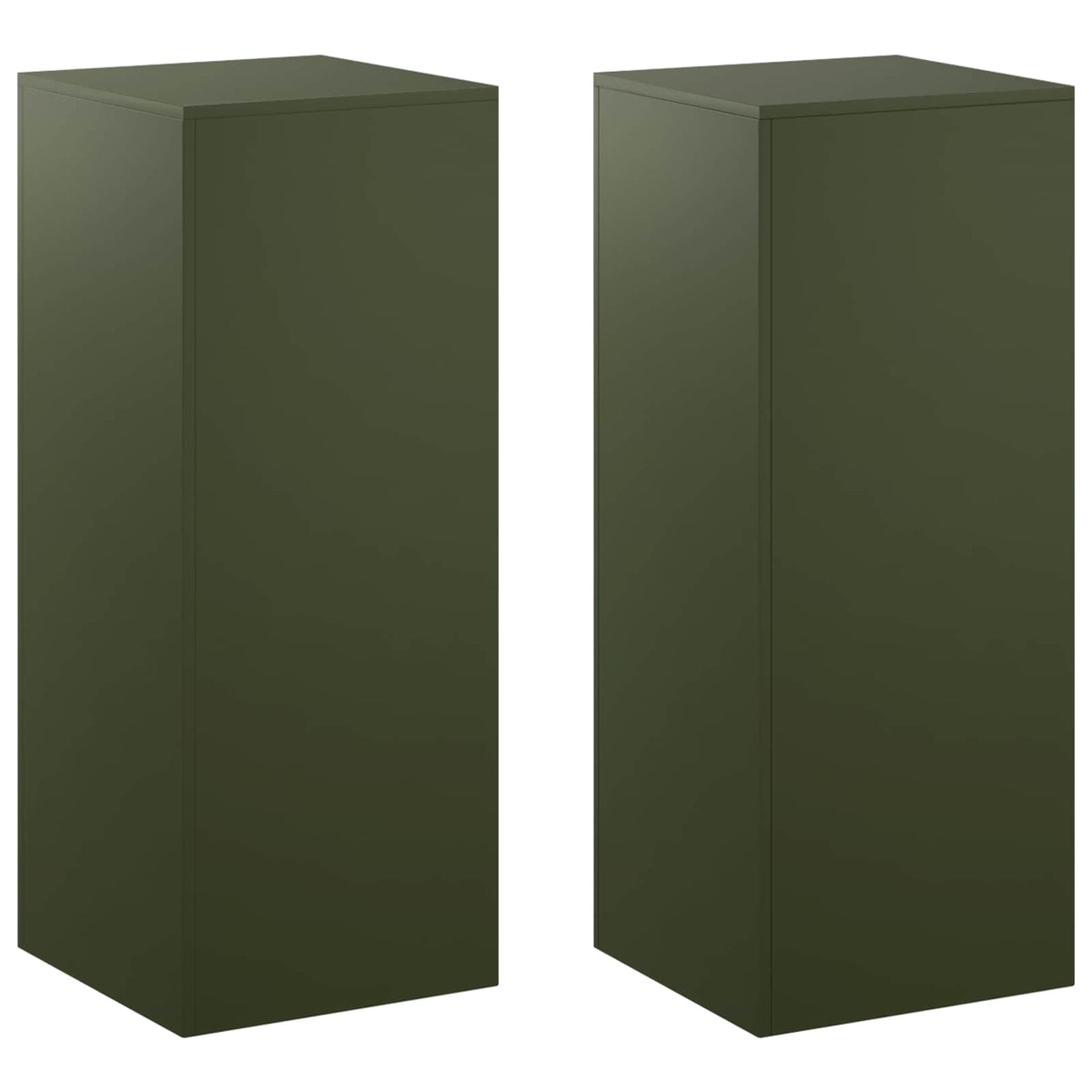 vidaXL Stojak na rośliny 2 pcs Oliwkowy zielony 40 x 40 x 100 cm Stal