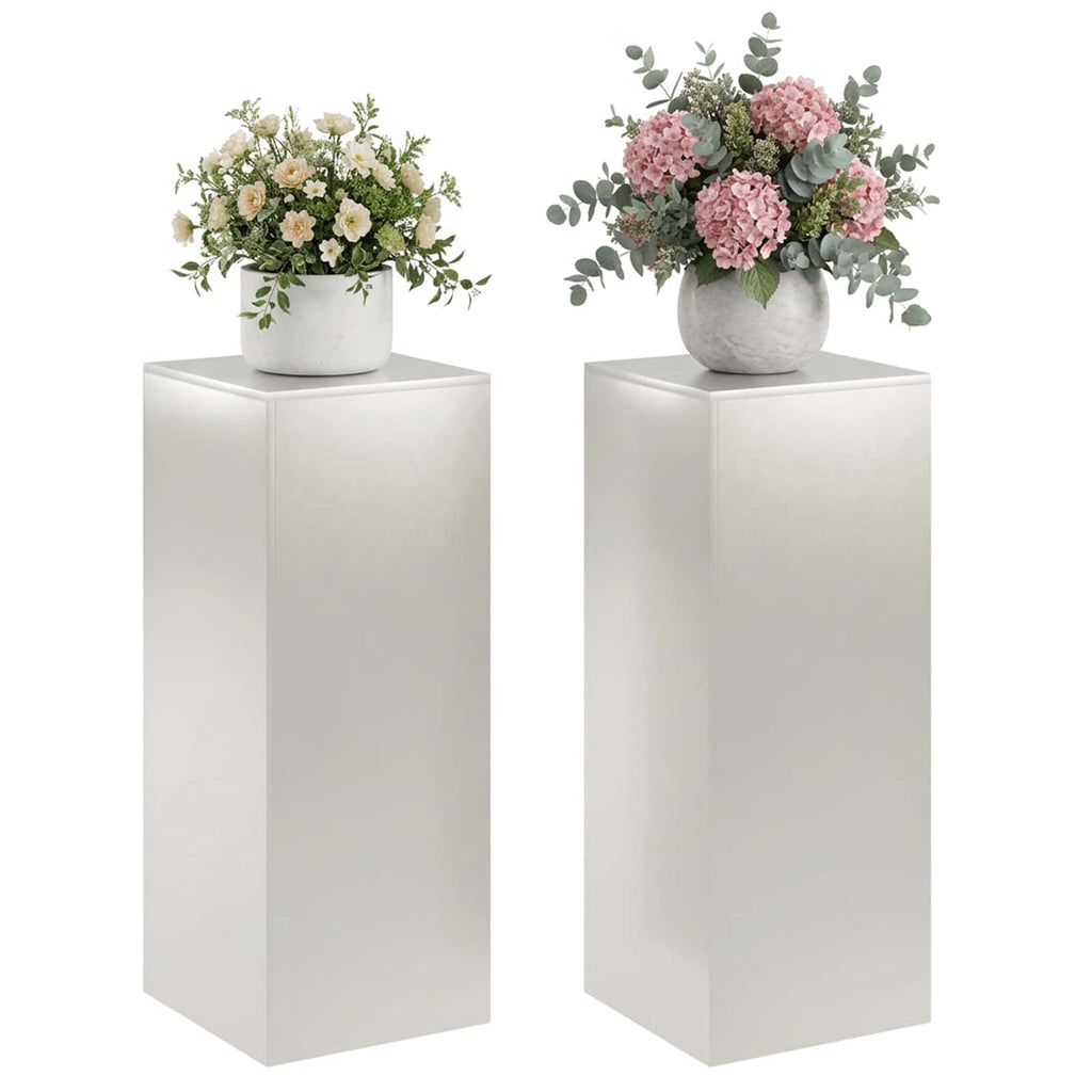 vidaXL Stojak na rośliny 2 pcs srebrny 40 x 40 x 100 cm Stal