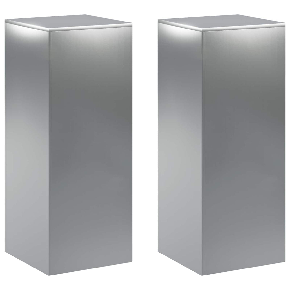 vidaXL Stojak na rośliny 2 pcs srebrny 40 x 40 x 100 cm
