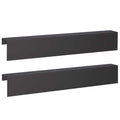 vidaXL Profil nakładkowy ogrodowy 2 szt. 100 x 10 x 15 cm Stal Czarny