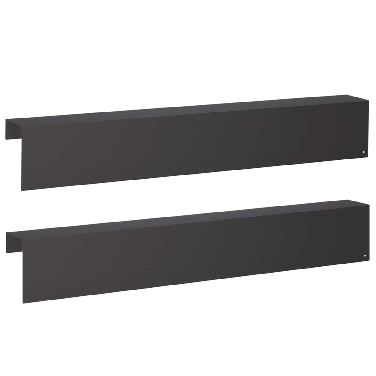 vidaXL Profil nakładkowy ogrodowy 2 szt. 100 x 10 x 15 cm Stal Czarny
