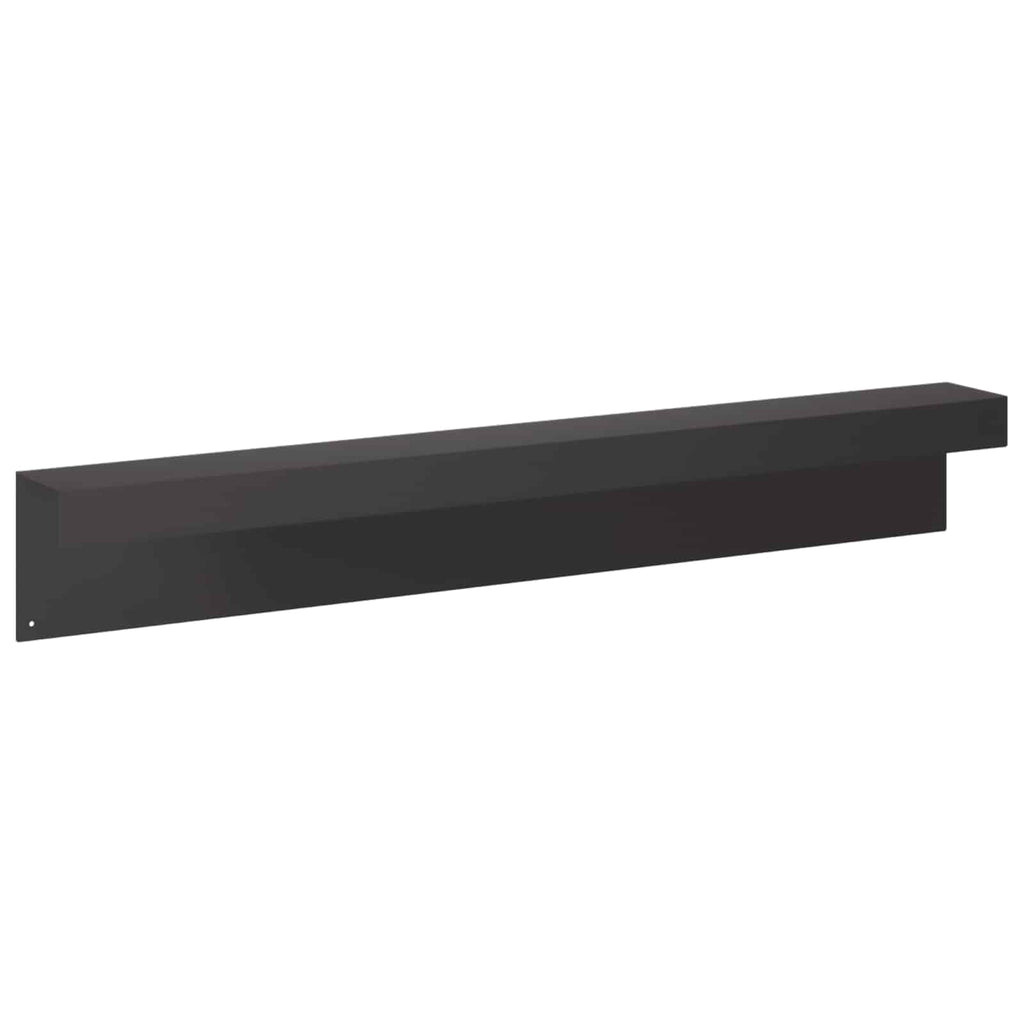 vidaXL Profil nakładkowy ogrodowy 2 szt. 100 x 10 x 15 cm Stal Czarny