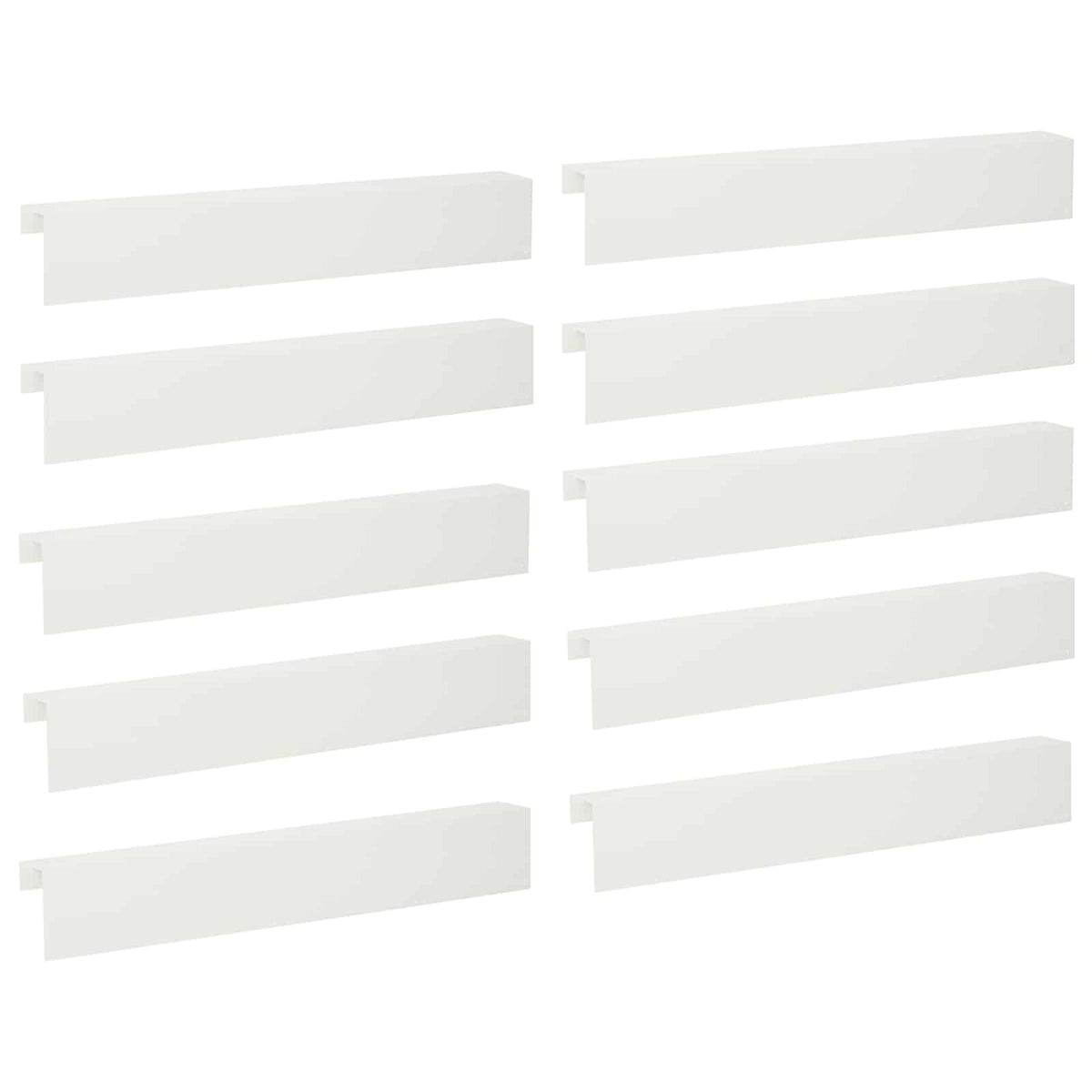 vidaXL Profil nakładkowy ogrodowy 10 szt. 100 x 10 x 15 cm Stal Biały