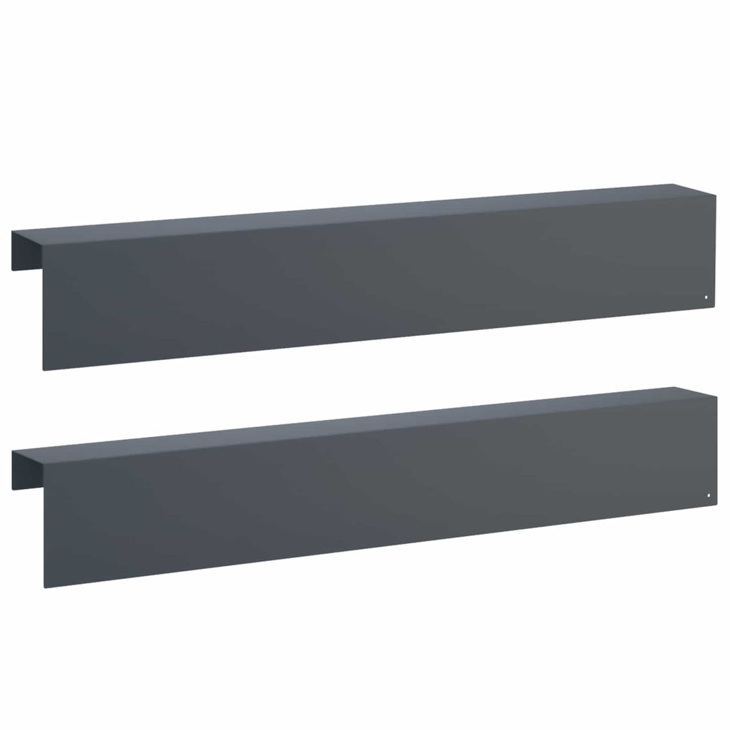 vidaXL Profil nakładkowy ogrodowy 2 szt. 100 x 10 x 15 cm Stal