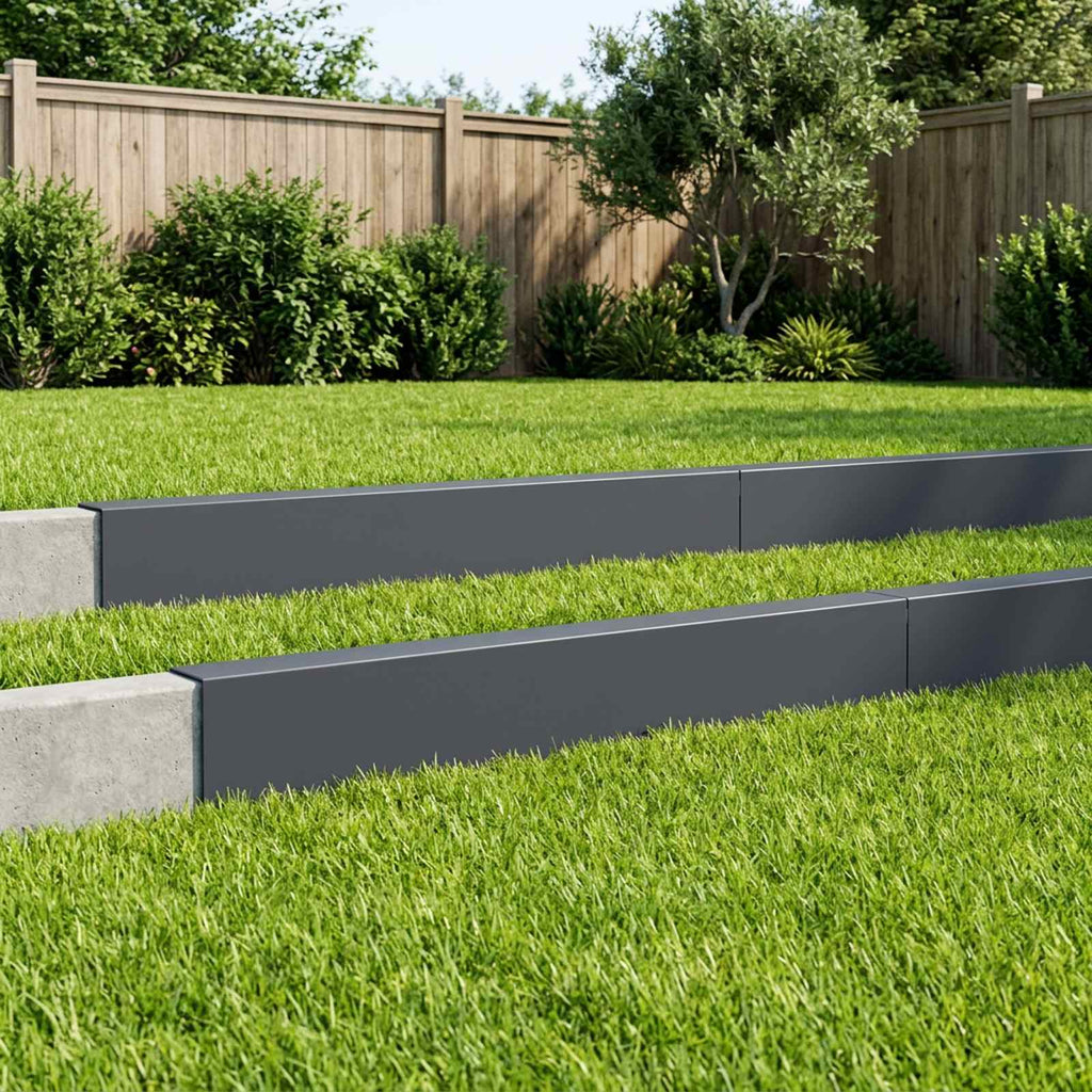 vidaXL Profil nakładkowy ogrodowy 10 szt. 100 x 10 x 15 cm Stal