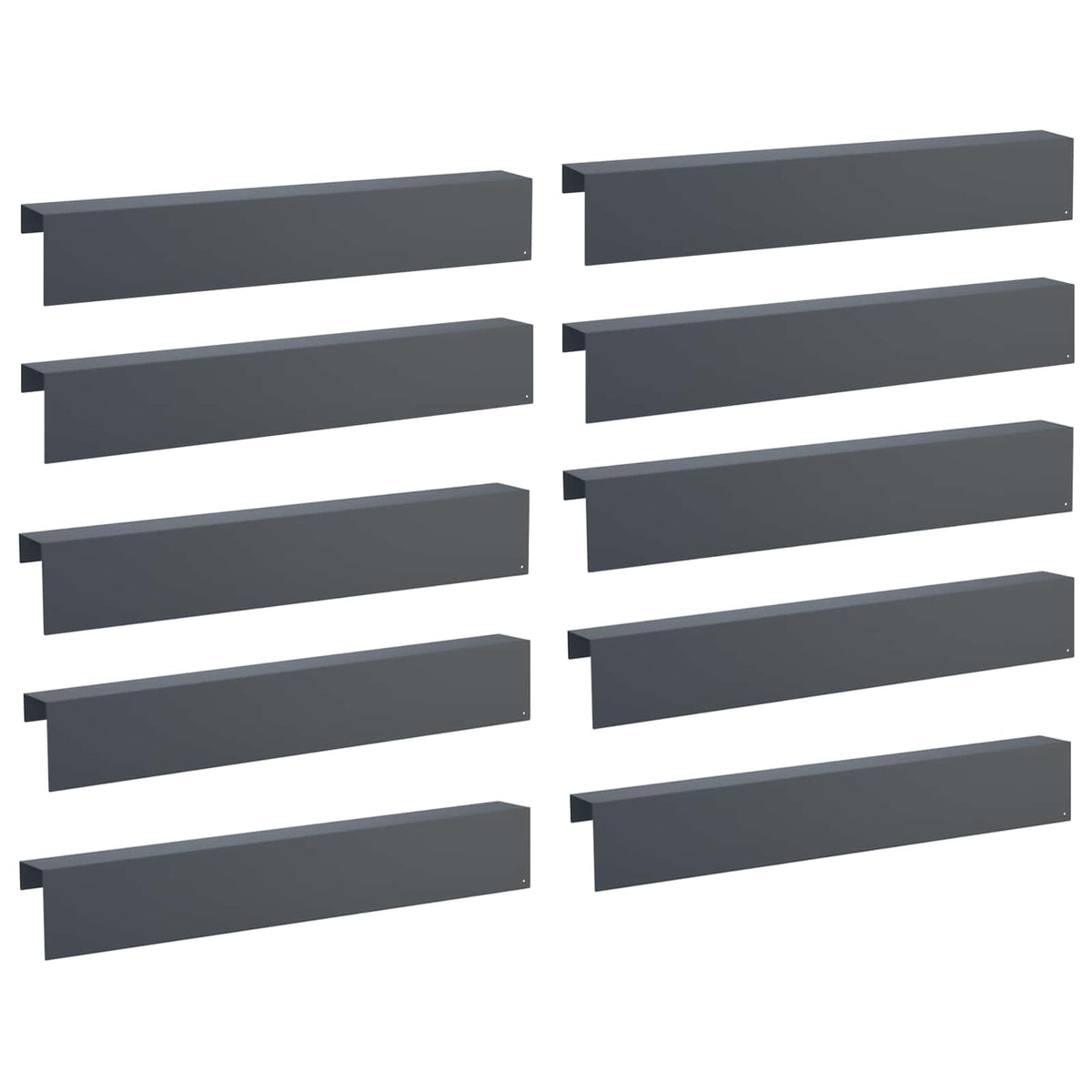 vidaXL Profil nakładkowy ogrodowy 10 szt. 100 x 10 x 15 cm Stal