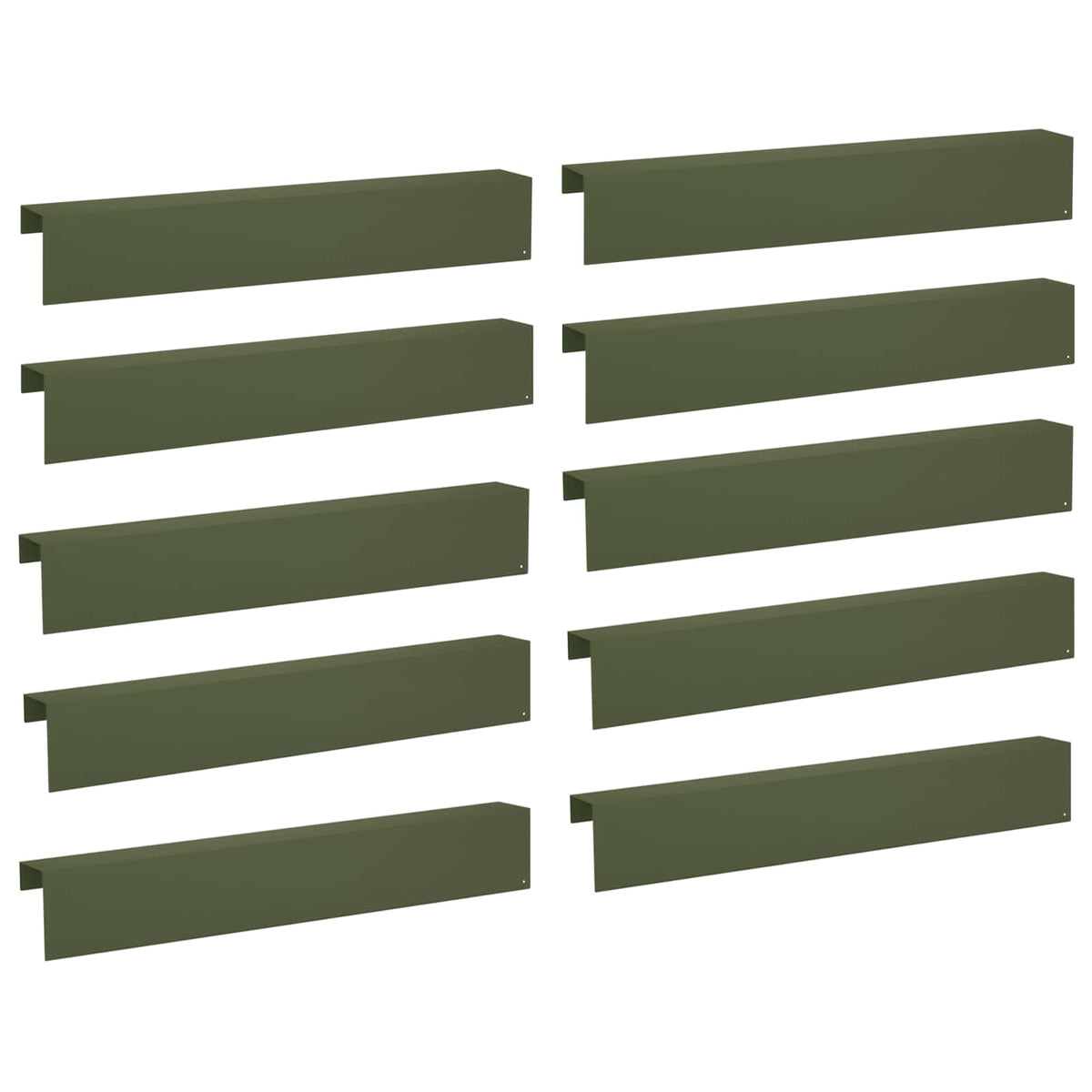 vidaXL Profil nakładkowy ogrodowy 10 szt. 100 x 10 x 15 cm Stal