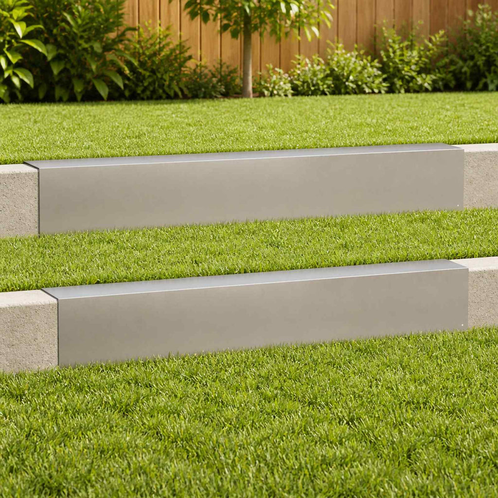 vidaXL Profil nakładkowy ogrodowy 2 szt. 100 x 10 x 15 cm