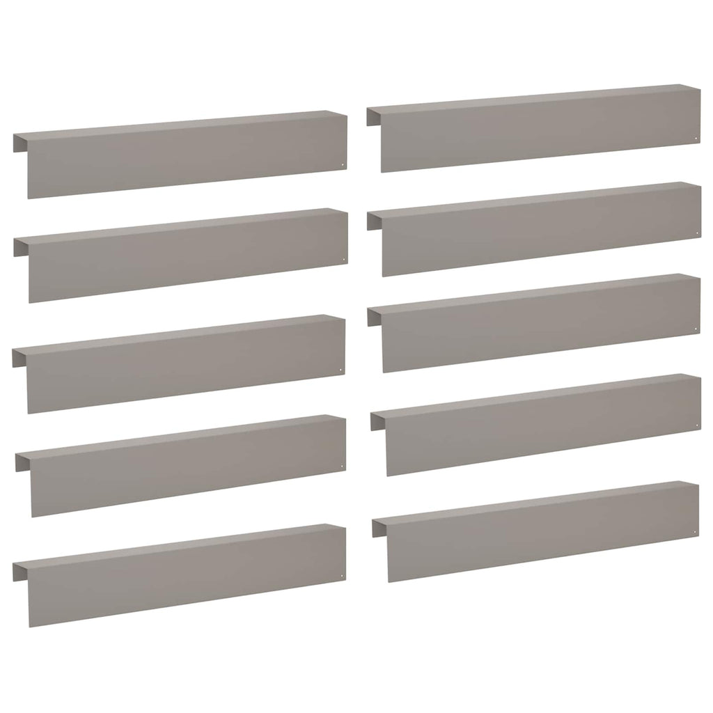 vidaXL Profil nakładkowy ogrodowy 10 szt. 100 x 10 x 15 cm