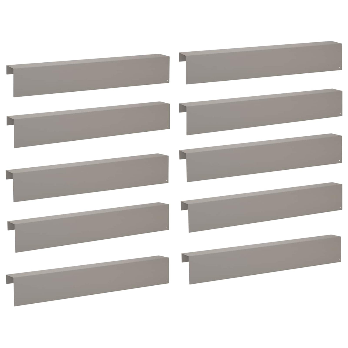 vidaXL Profil nakładkowy ogrodowy 10 szt. 100 x 10 x 15 cm
