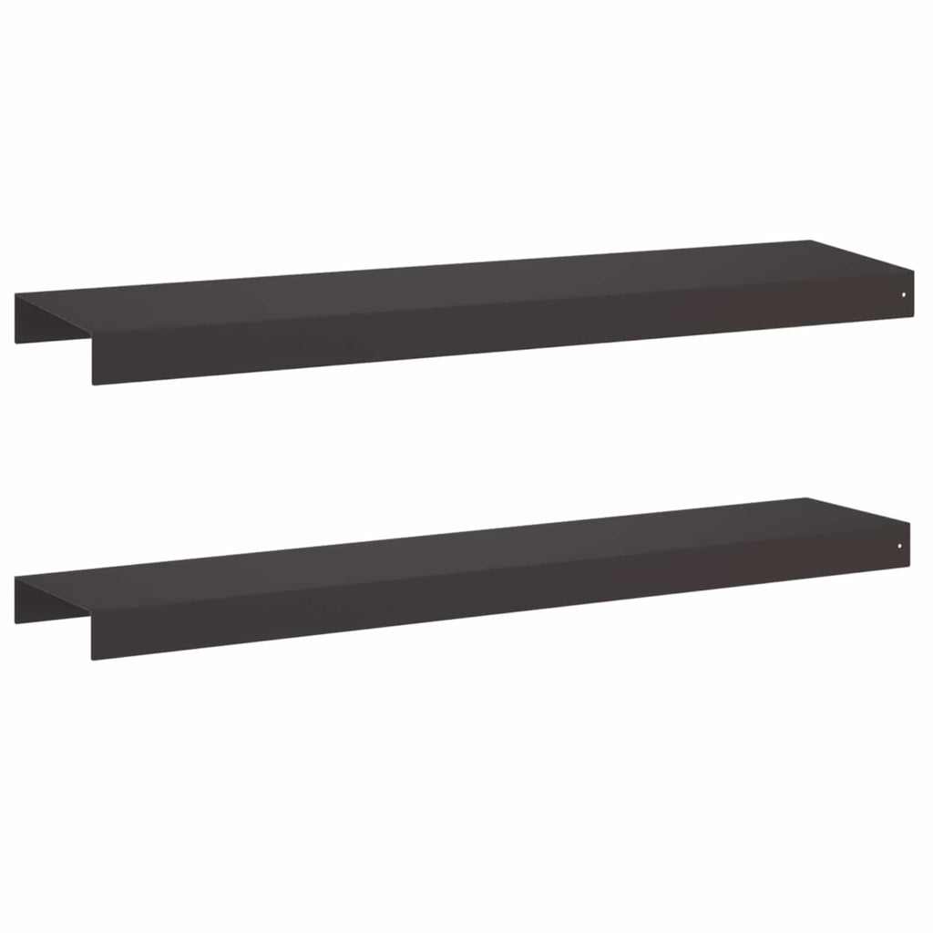 vidaXL Profil nakładkowy ogrodowy 2 szt. 100 x 20 x 5 cm Stal Czarny