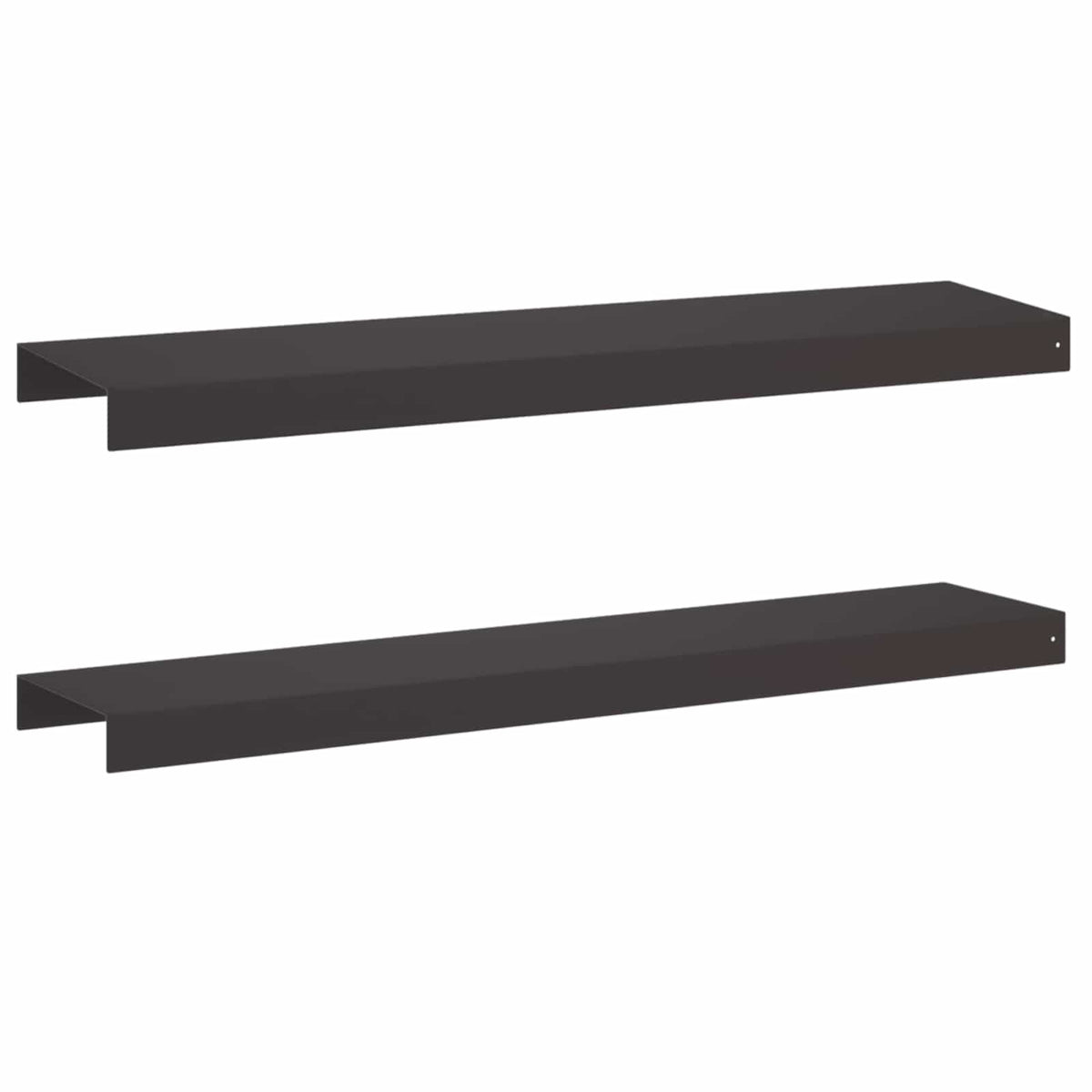 vidaXL Profil nakładkowy ogrodowy 2 szt. 100 x 20 x 5 cm Stal Czarny