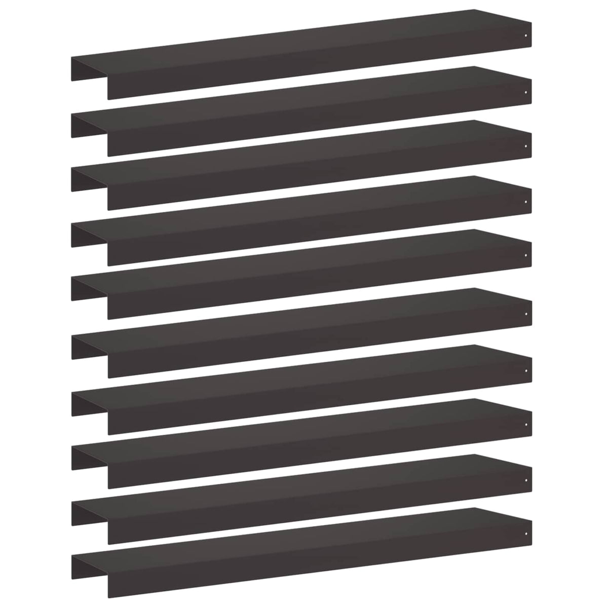 vidaXL Profil nakładkowy ogrodowy 10 szt. 100 x 20 x 5 cm Stal Czarny