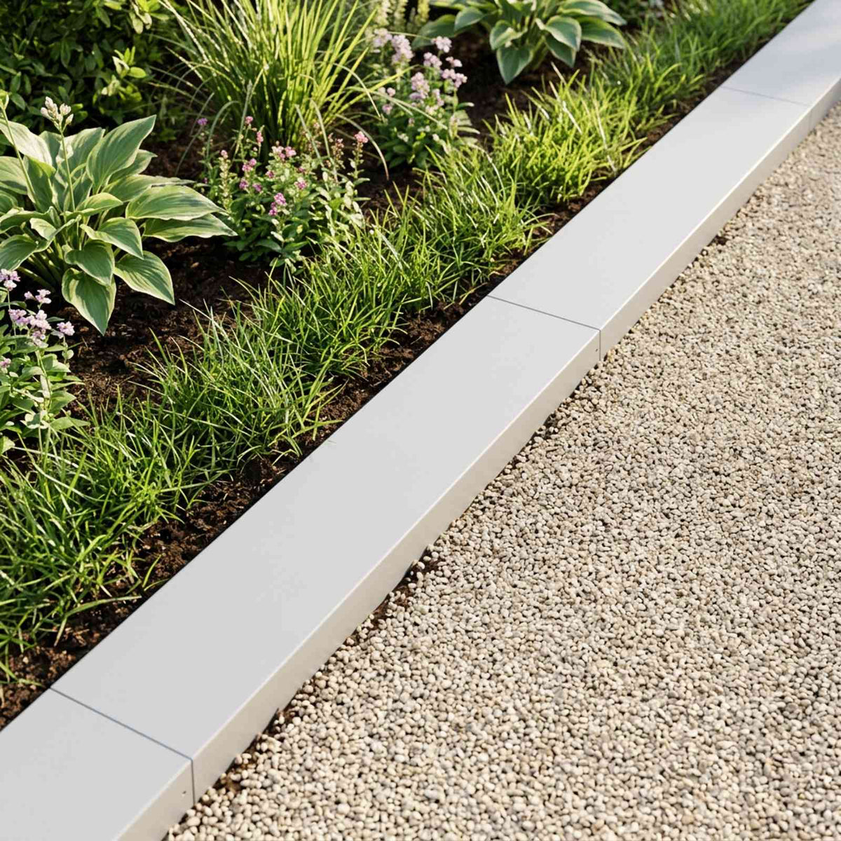 vidaXL Profil nakładkowy ogrodowy 10 szt. 100 x 20 x 5 cm Stal Biały