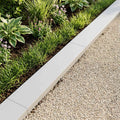 vidaXL Profil nakładkowy ogrodowy 2 szt. 100 x 20 x 5 cm Stal Biały