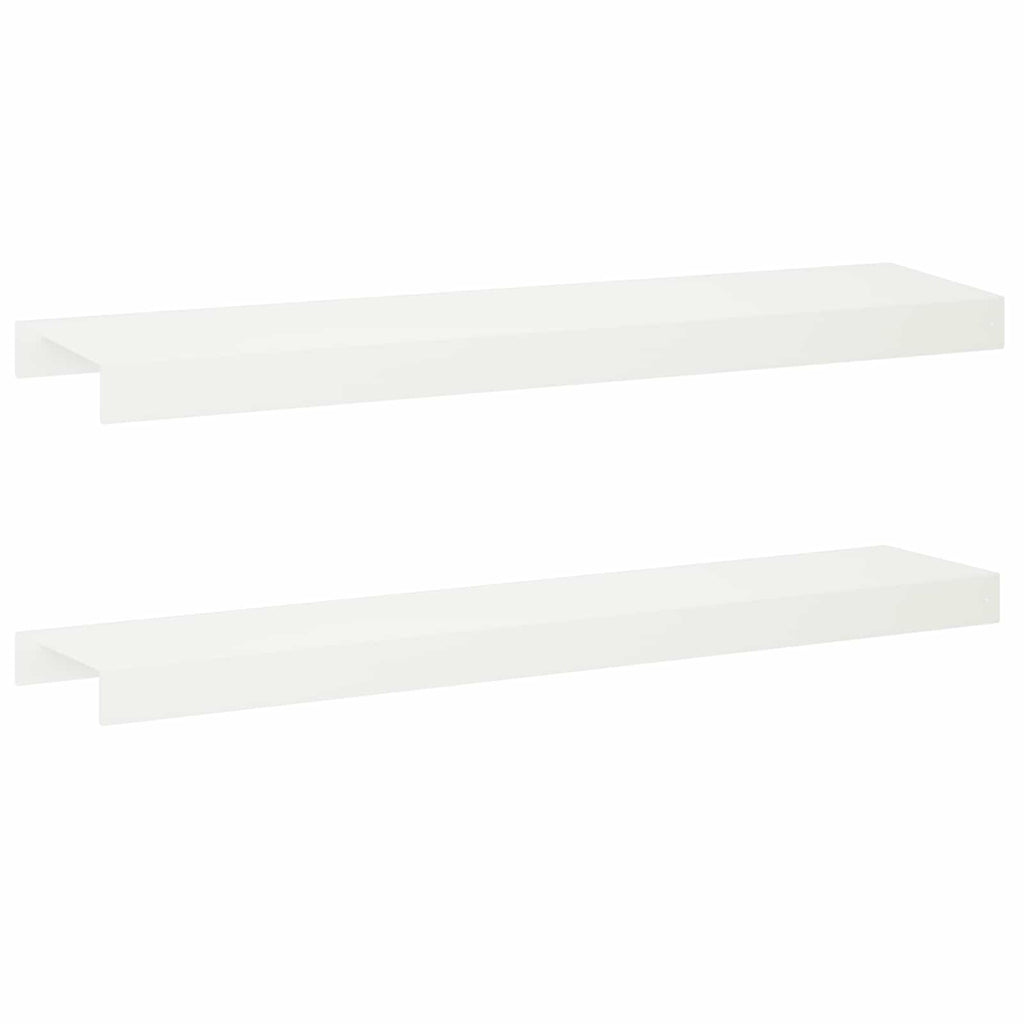vidaXL Profil nakładkowy ogrodowy 2 szt. 100 x 20 x 5 cm Stal Biały