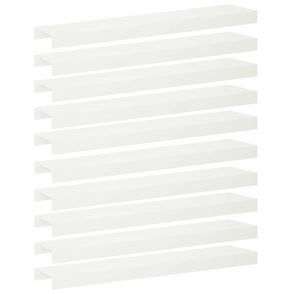 vidaXL Profil nakładkowy ogrodowy 10 szt. 100 x 20 x 5 cm Stal Biały