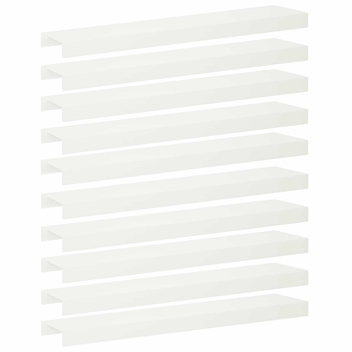 vidaXL Profil nakładkowy ogrodowy 10 szt. 100 x 20 x 5 cm Stal Biały