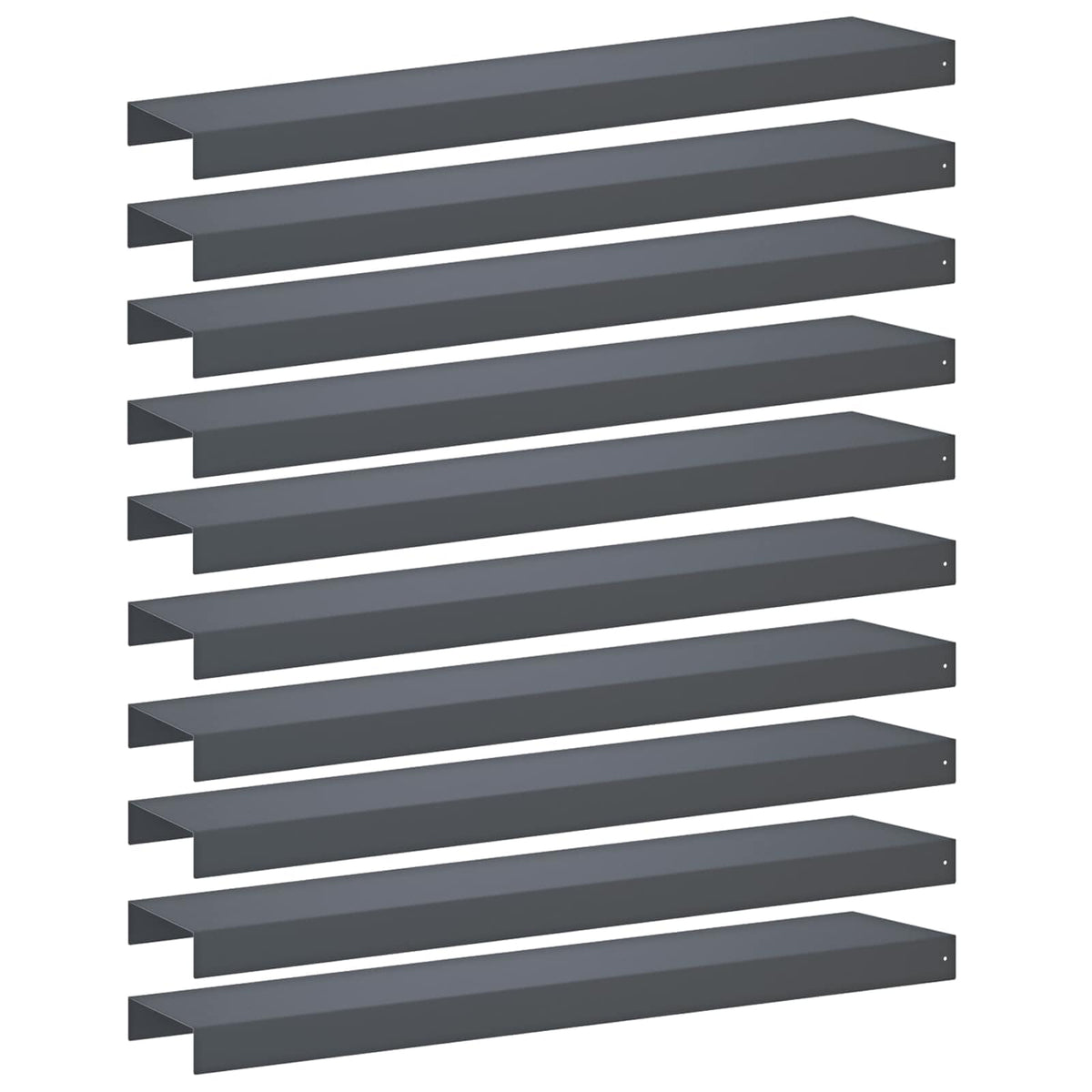 vidaXL Profil nakładkowy ogrodowy 10 szt. 100 x 20 x 5 cm Stal