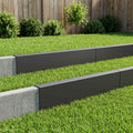 vidaXL Profil nakładkowy ogrodowy 10 szt. 100 x 5 x 15 cm Stal Czarny
