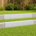 vidaXL Profil nakładkowy ogrodowy 2 szt. 100 x 5 x 15 cm Stal Biały