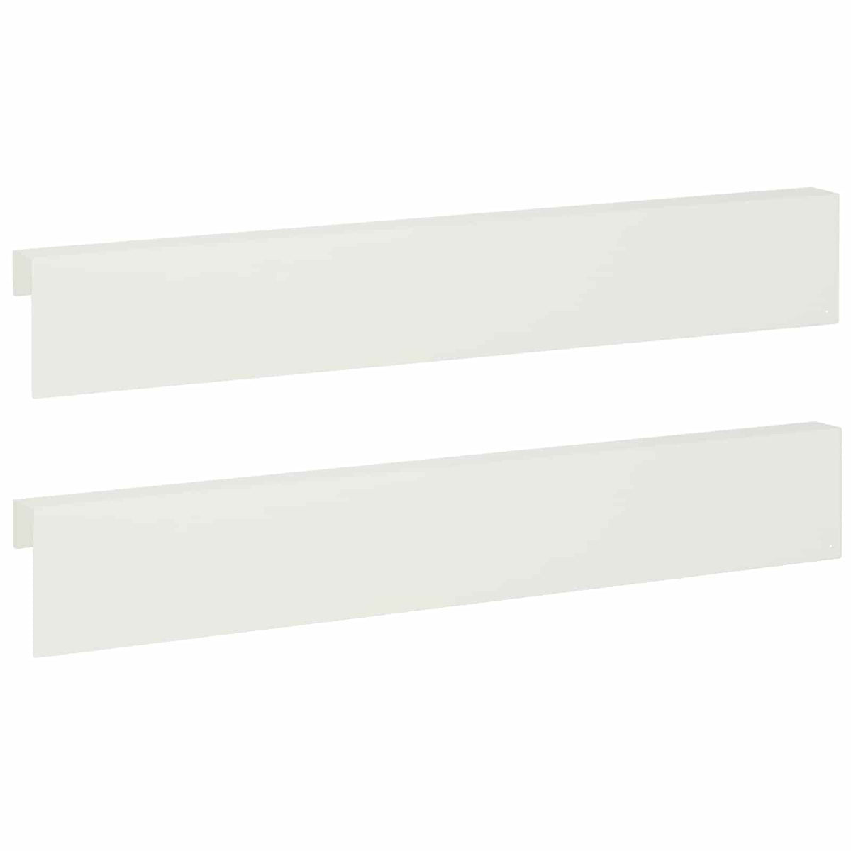 vidaXL Profil nakładkowy ogrodowy 2 szt. 100 x 5 x 15 cm Stal Biały