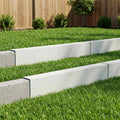 vidaXL Profil nakładkowy ogrodowy 10 szt. 100 x 5 x 15 cm Stal Biały