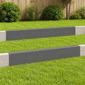 vidaXL Profil nakładkowy ogrodowy 2 szt. 100 x 5 x 15 cm Stal