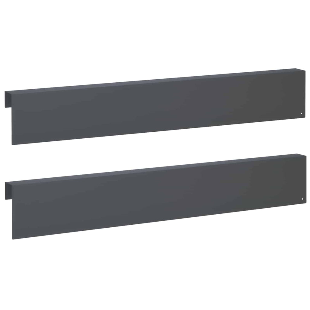 vidaXL Profil nakładkowy ogrodowy 2 szt. 100 x 5 x 15 cm Stal