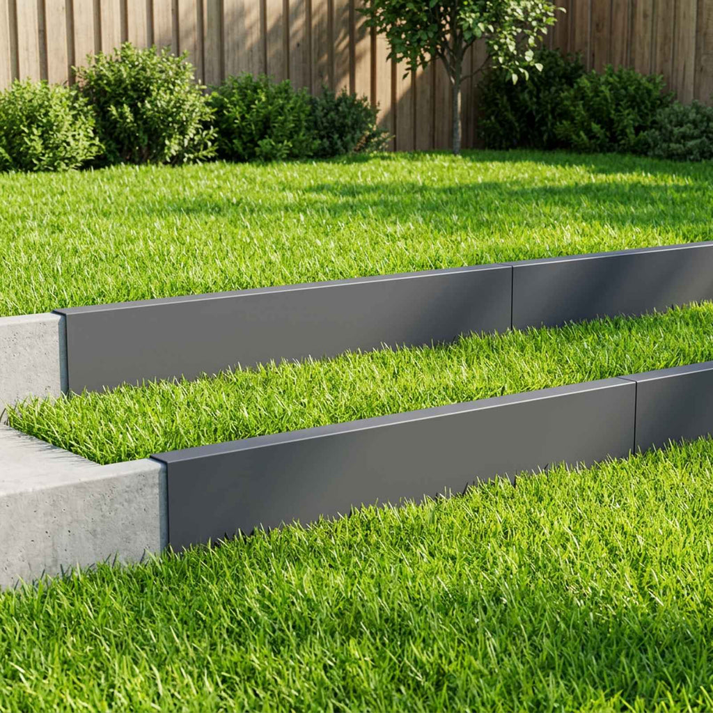 vidaXL Profil nakładkowy ogrodowy 10 szt. 100 x 5 x 15 cm Stal