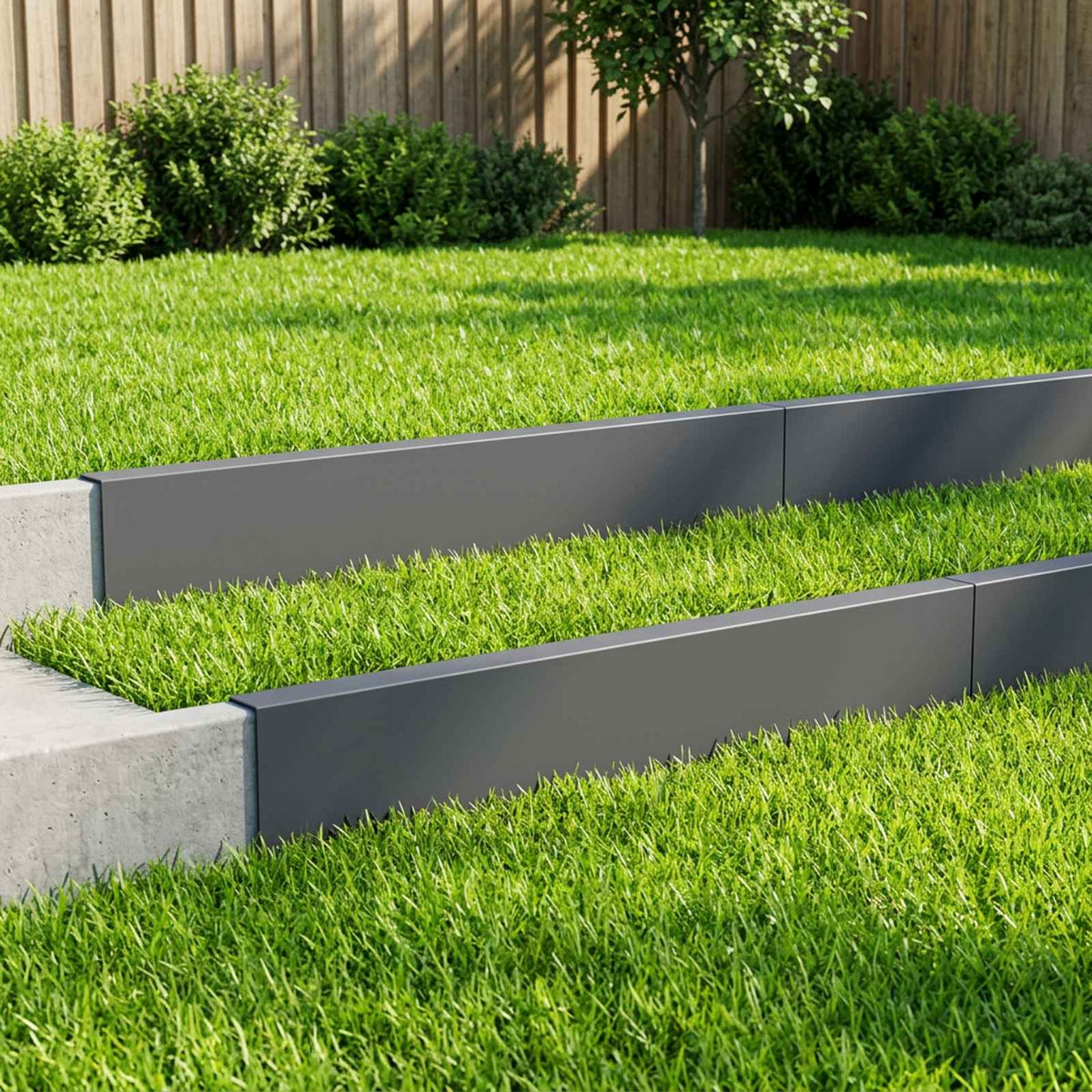 vidaXL Profil nakładkowy ogrodowy 10 szt. 100 x 5 x 15 cm Stal