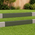 vidaXL Profil nakładkowy ogrodowy 2 szt. 100 x 5 x 15 cm Stal