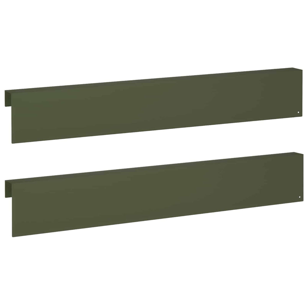 vidaXL Profil nakładkowy ogrodowy 2 szt. 100 x 5 x 15 cm Stal