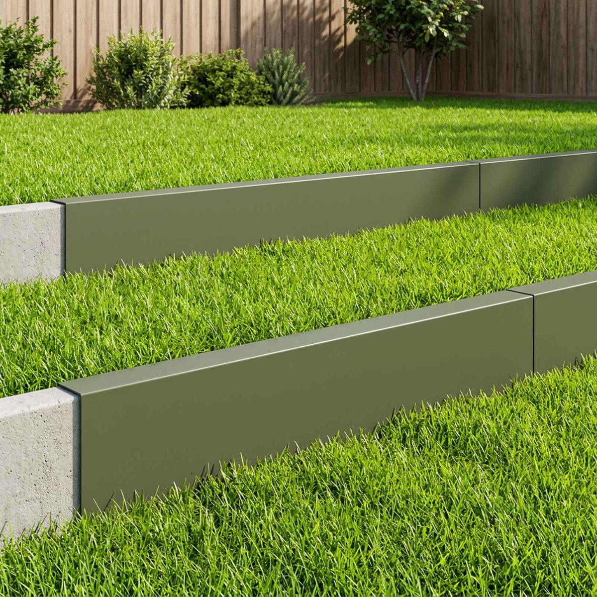 vidaXL Profil nakładkowy ogrodowy 10 szt. 100 x 5 x 15 cm Stal
