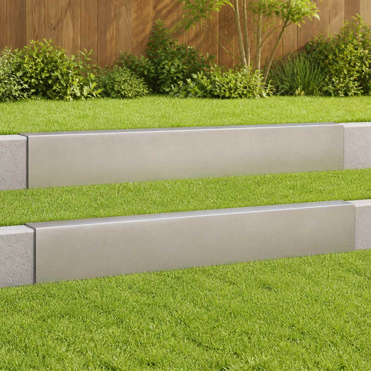vidaXL Profil nakładkowy ogrodowy 2 szt. 100 x 5 x 15 cm
