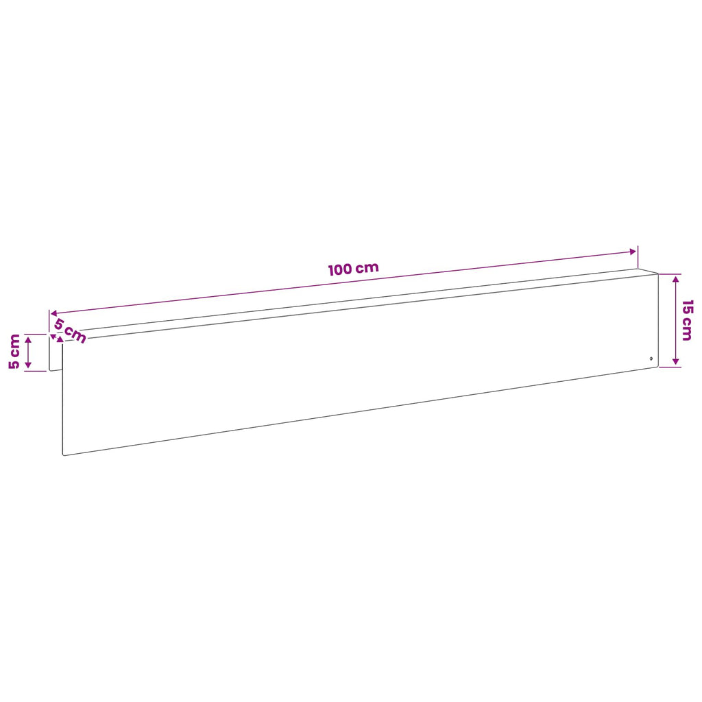 vidaXL Profil nakładkowy ogrodowy 10 szt. 100 x 5 x 15 cm