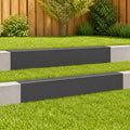 vidaXL Profil nakładkowy ogrodowy 2 szt. 100 x 6 x 15 cm Stal Czarny