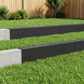 vidaXL Profil nakładkowy ogrodowy 10 szt. 100 x 6 x 15 cm Stal Czarny
