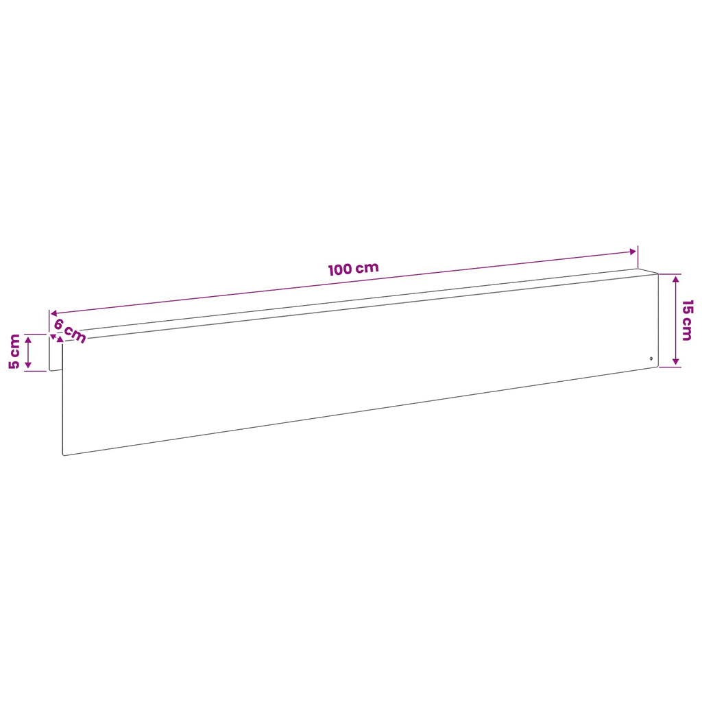 vidaXL Profil nakładkowy ogrodowy 2 szt. 100 x 6 x 15 cm Stal Biały
