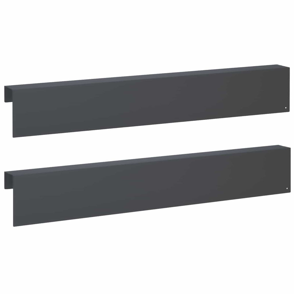 vidaXL Profil nakładkowy ogrodowy 2 szt. 100 x 6 x 15 cm Stal